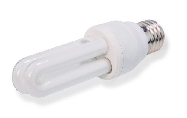 Ampoule à économie d&#39;énergie blanche, ampoule lumineuse, ampoule CFL