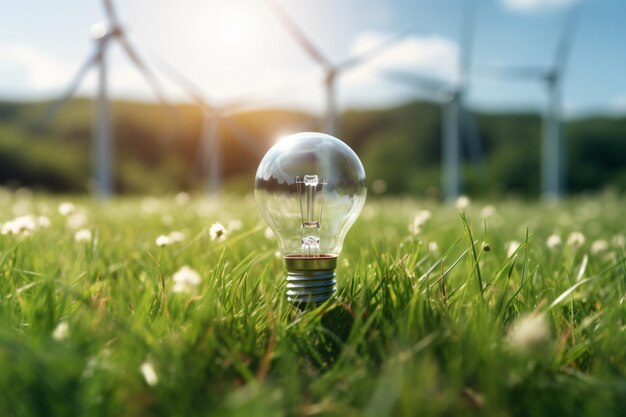 Ampoule générant de l'électricité énergie verte énergie propre ampoule turbines éoliennes lumineuses innovantes