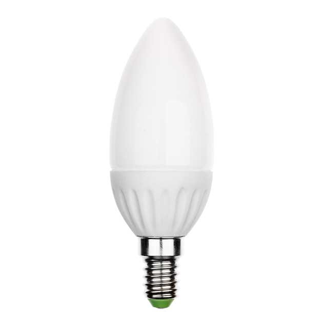 Ampoule LED avec douille E14 isolé sur blanc