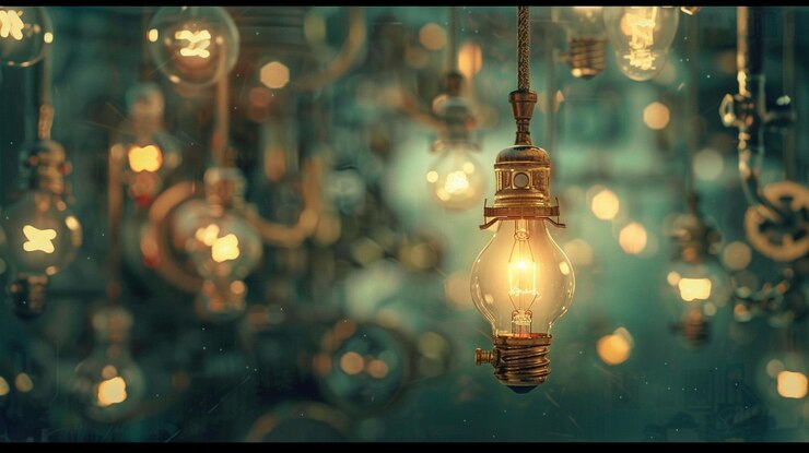 Photo une ampoule suspendue à un lustre avec le numéro 2 dessus