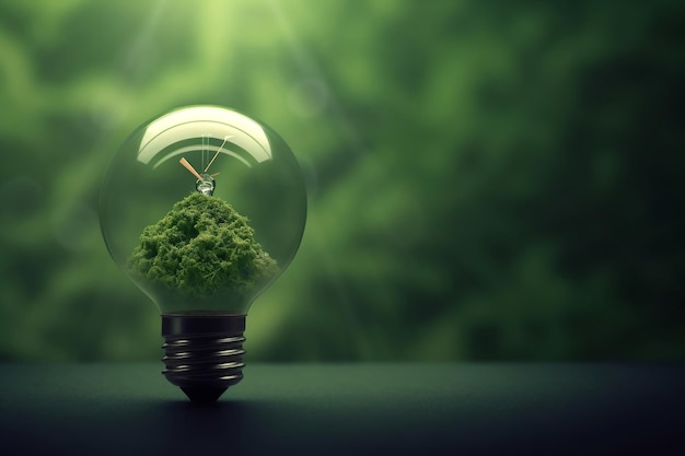 Ampoule symbolisant la révolution de l'énergie verte Generative AI