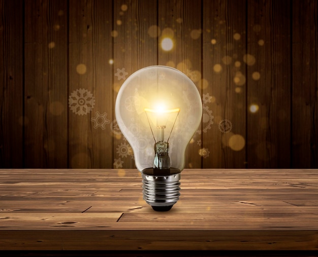 Ampoules nouvelles idées avec une technologie innovante et une idée créative créative avec des ampoules scintillantes