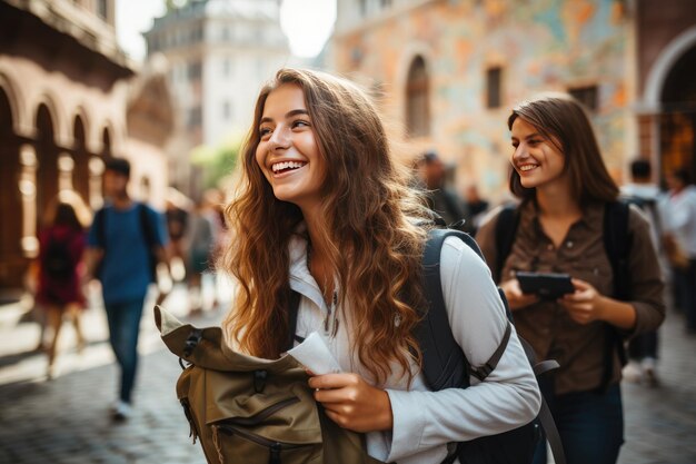 amusement amitié voyages et tourisme explorer la ville profiter de leur temps ensembleGénéré avec l'IA