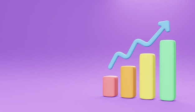 Analyse de la croissance de l'illustration 3D