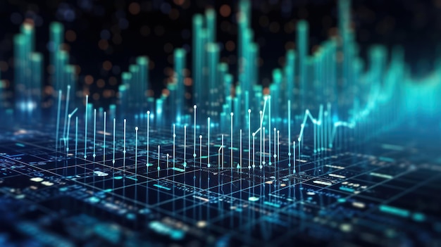 Analyse des données tendance boursière abstrait