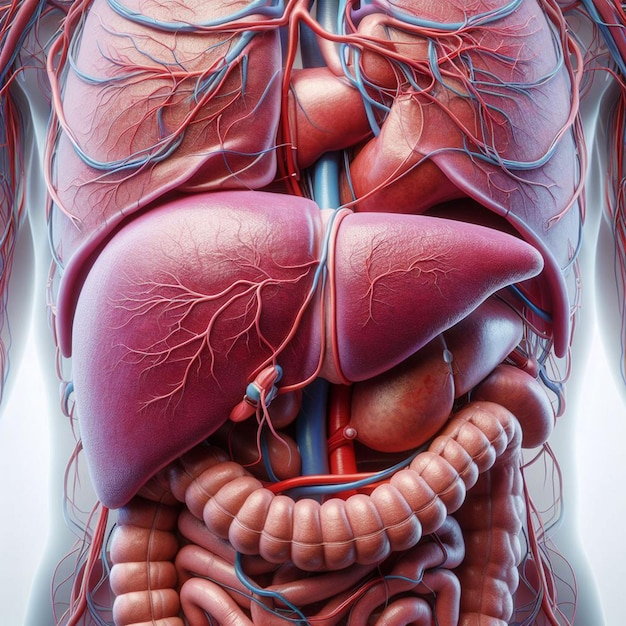 Analyse du foie humain avec les arts 3D