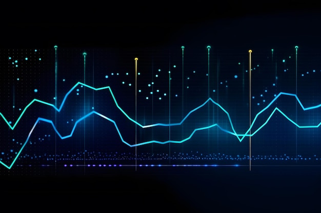 Analyse graphique du marché boursier fond réseau neuronal généré par IA