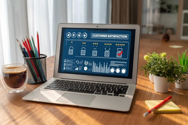 Analyse de la satisfaction et de l'évaluation des clients sur un logiciel d'ordinateur à la mode