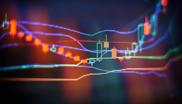 Analyse technique professionnelle sur le moniteur d'un ordinateur Concept d'analyse fondamentale et technique