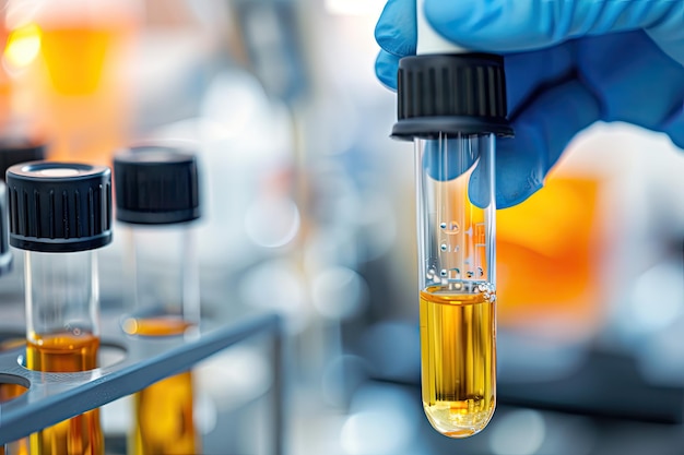 Photo l'analyse d'urine permet d'analyser l'urine pour détecter les signes de fonction rénale et d'autres indicateurs de santé.