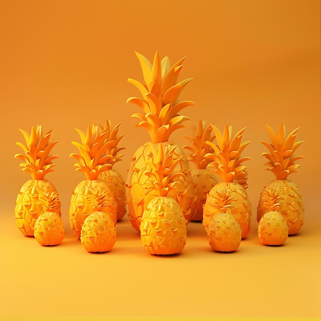 Photo des ananas bien disposés