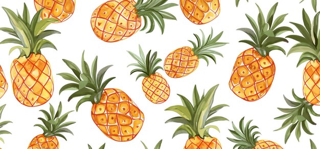 Photo des ananas sur un fond blanc