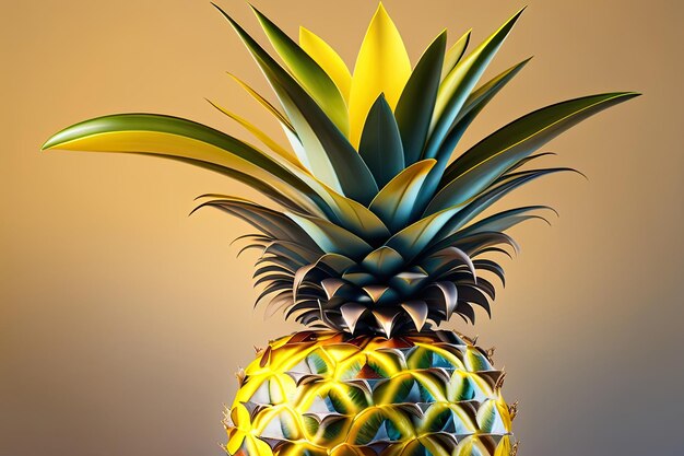 Ananas sur fond IA générative