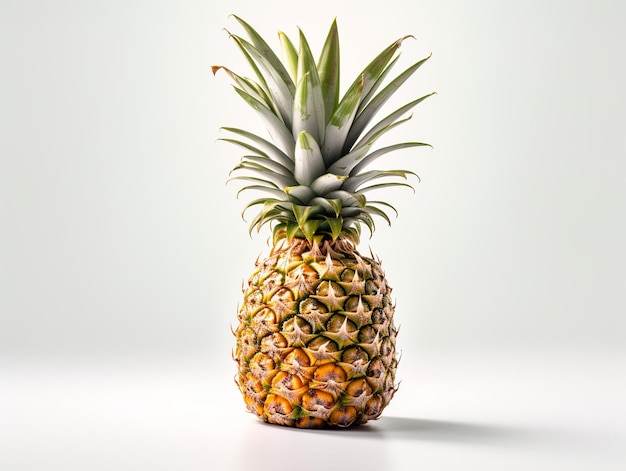 Ananas frais et savoureux isolé sur un fond blanc