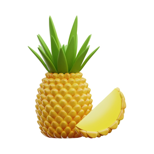 Photo ananas isolé sur fond blanc.