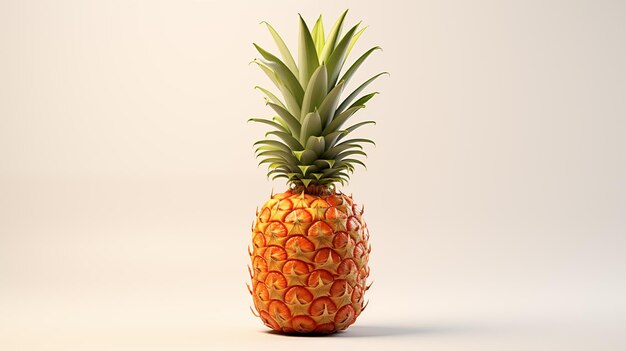 Ananas isolé sur fond blanc