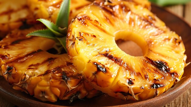 Ananas juteux grillé