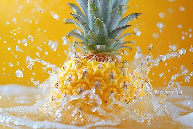 Photo ananas et liquide coulant