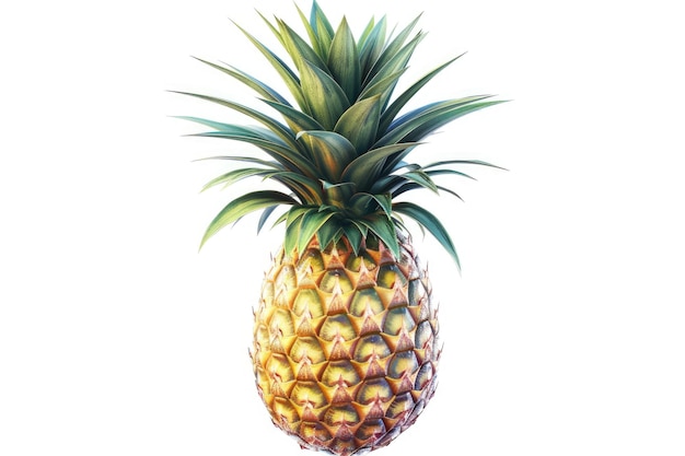 Ananas mûr isolé sur fond blanc