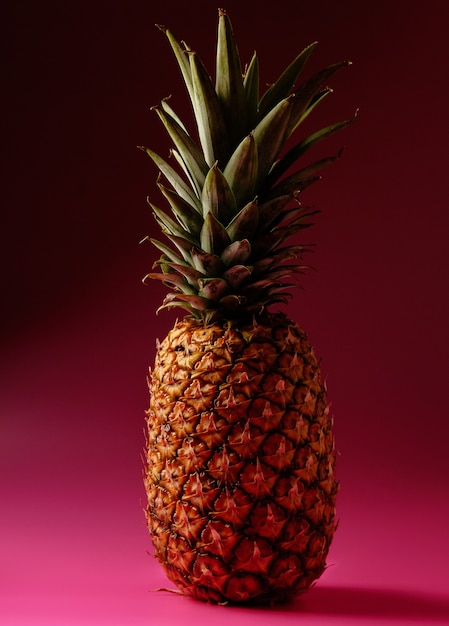 Ananas sur rose