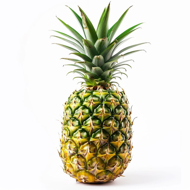 un ananas avec une tige verte et des feuilles vertes