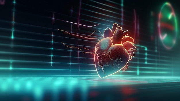 Anatomie du cœur humain Ai générative
