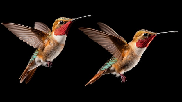 Photo l'anatomie du colibri est à l'étude