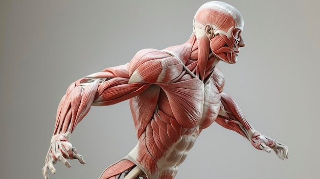 L'anatomie humaine: les muscles, les os et les tendons révélés dans des détails exquis