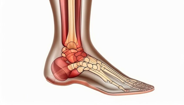 Anatomie et pathologie d'une cheville cassée IA générative