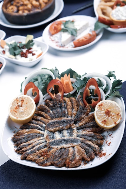 Anchois frits nom turc Hamsi Tava