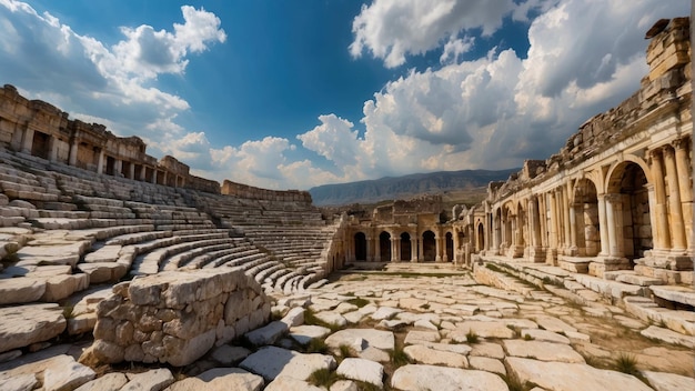 Ancien amphithéâtre dans un site historique