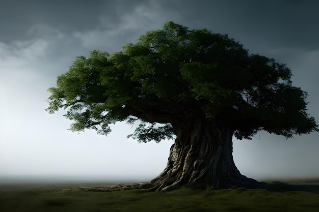 Un ancien arbre hanté réaliste magique et fantastique
