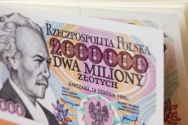 Ancien argent polonais 2000000 Zloty a backgroundx9