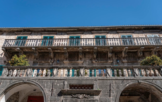 Ancien Bâtiment Façade Kotor Monténégro