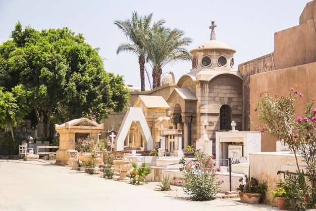 L'ancien cimetière dans le quartier copte du Caire (Masr al-Qadima) du Vieux Caire, Egypte