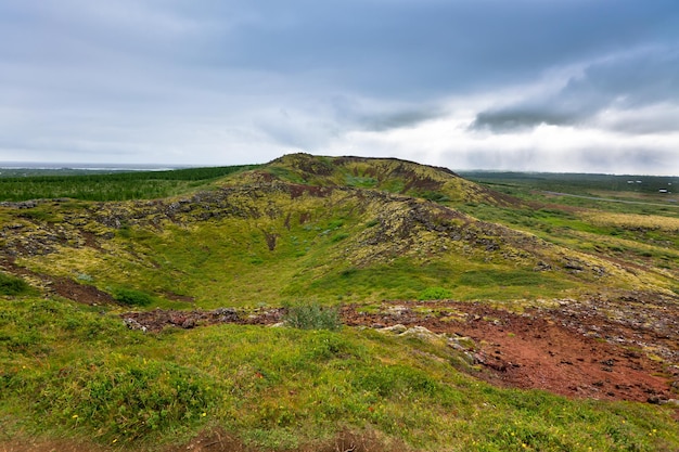 Ancien cratère volcanique en Islande