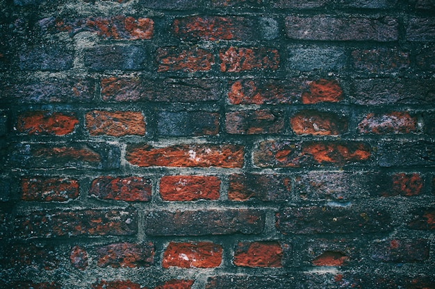 Ancien intérieur grunge avec mur de briques