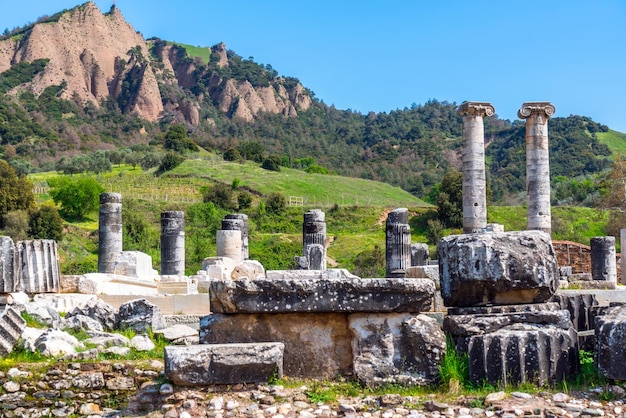 Photo ancien lieu de tourisme historique sardes artemis