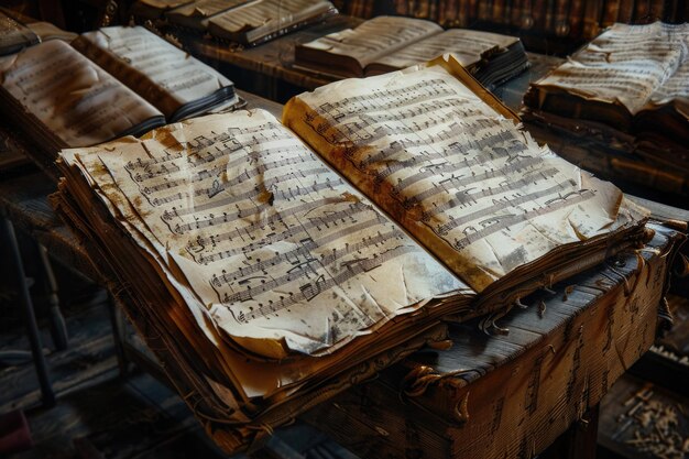 Un ancien manuscrit de musique