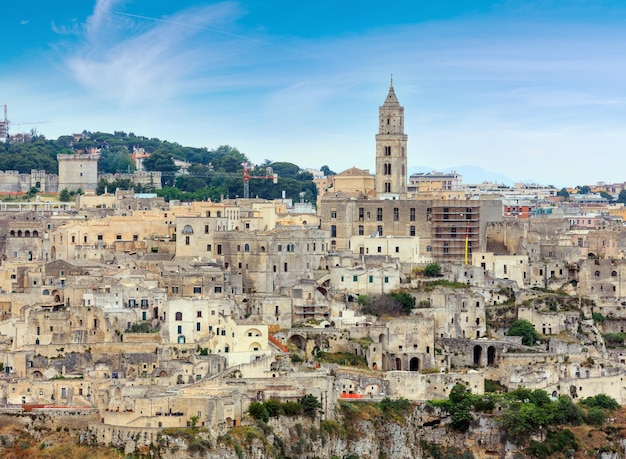 Ancien patrimoine de l'Unesco vieille ville de Matera Sassi di Matera Basilicate sud de l'Italie Habitations troglodytes préhistoriques Capitale européenne de la culture 2019