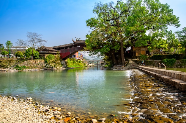 Ancien pont Taishun Lounge dans la province du Zhejiang, Chine