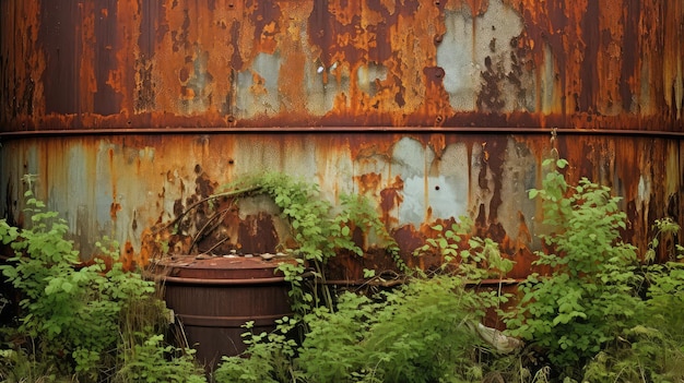 Ancien réservoir de stockage de pétrole