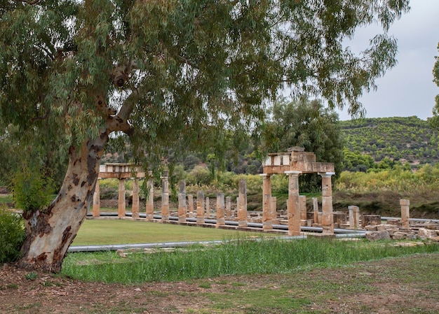 L'ancien temple de la déesse Artémis dans la région de Vravrona