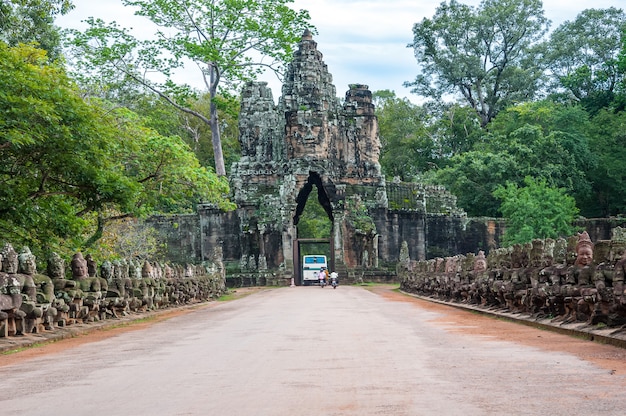 Ancien temple khmer bouddhiste à Angkor Wat, au Cambodge.