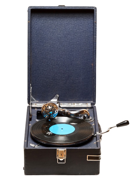 Ancienne aiguille de gramophone de tourne-disque sur dossier