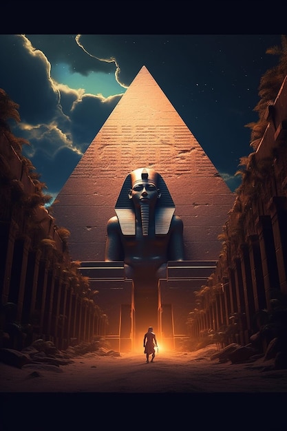 Ancienne civilisation super avancée perdue construisant des pyramides de Gizeh avec une technologie super avancée