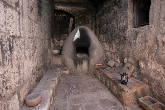 Ancienne cuisine et ustensiles du couvent de Santa Catalina à Arequipa, Pérou.