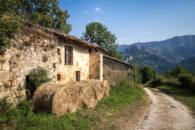 Ancienne ferme traditionnelle Picos de Europa Asturias Espagne