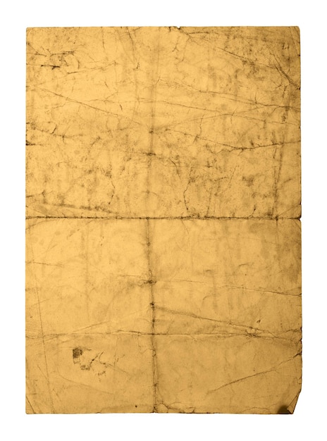 Ancienne feuille de papier écrasé