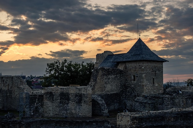 Ancienne forteresse de Suceava dans la région de Bucovine en Roumanie.